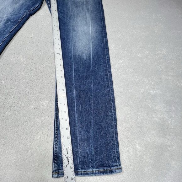 Hudson Jeans Slim Fit Straight Leg Men’s 36x34 Zipper Fly Distressed Blue Denim - Picture 5 of 12